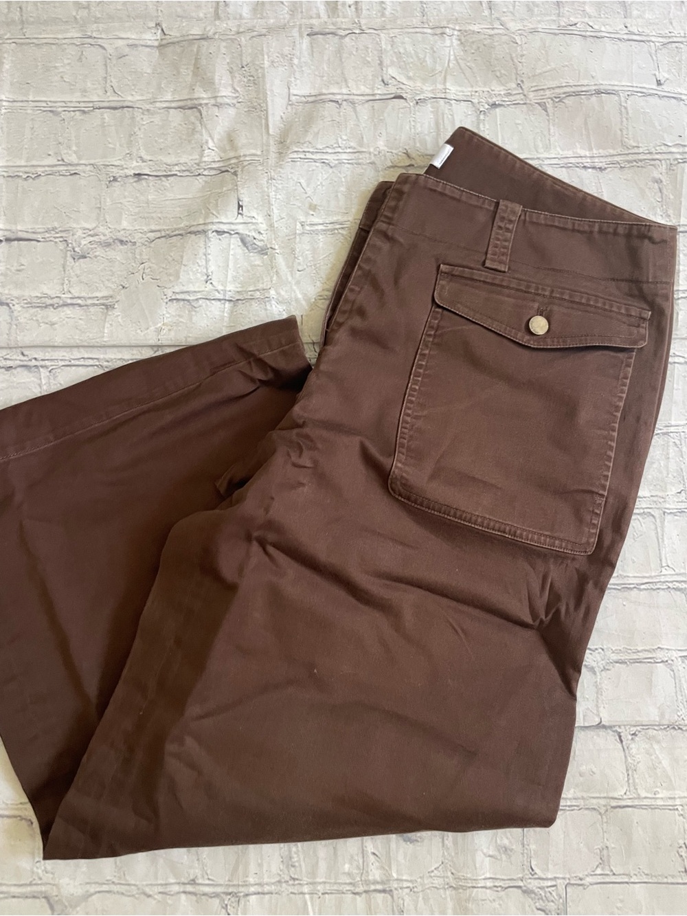 Calvin Klein Brown Wide Leg Capris